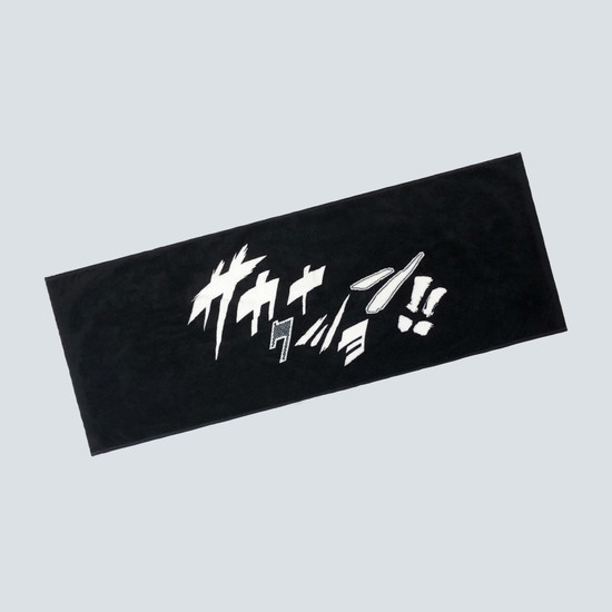 COMIC FONT  FACE TOWEL/Black